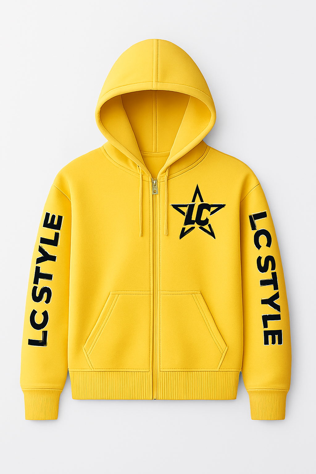 Yellow LC. Style Hoodie - Zipped